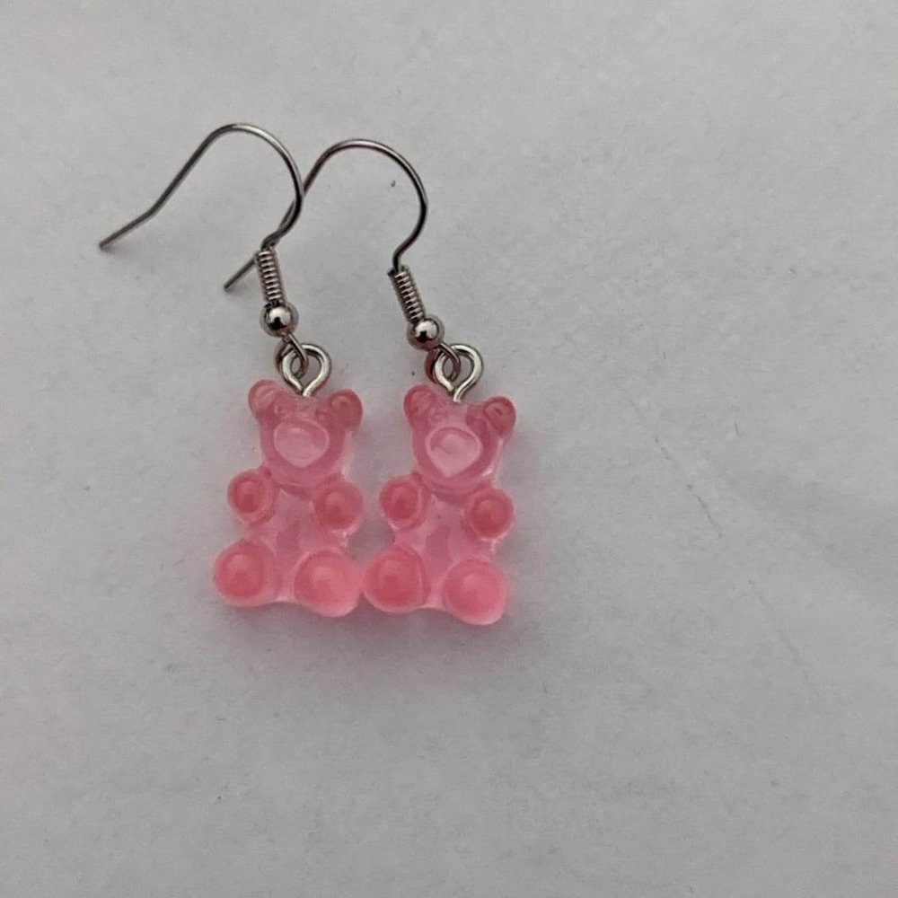 Pink Gummi Bear Earrings